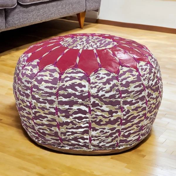 Moroccan Whispering Rosewood Pouf